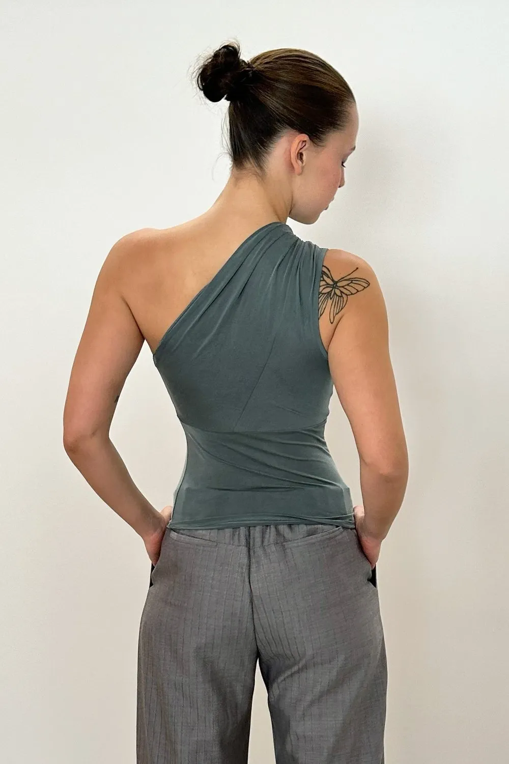 Kylie Asymmetric Top, Sea Salt sold by Peachy Den product image thumbnail 4