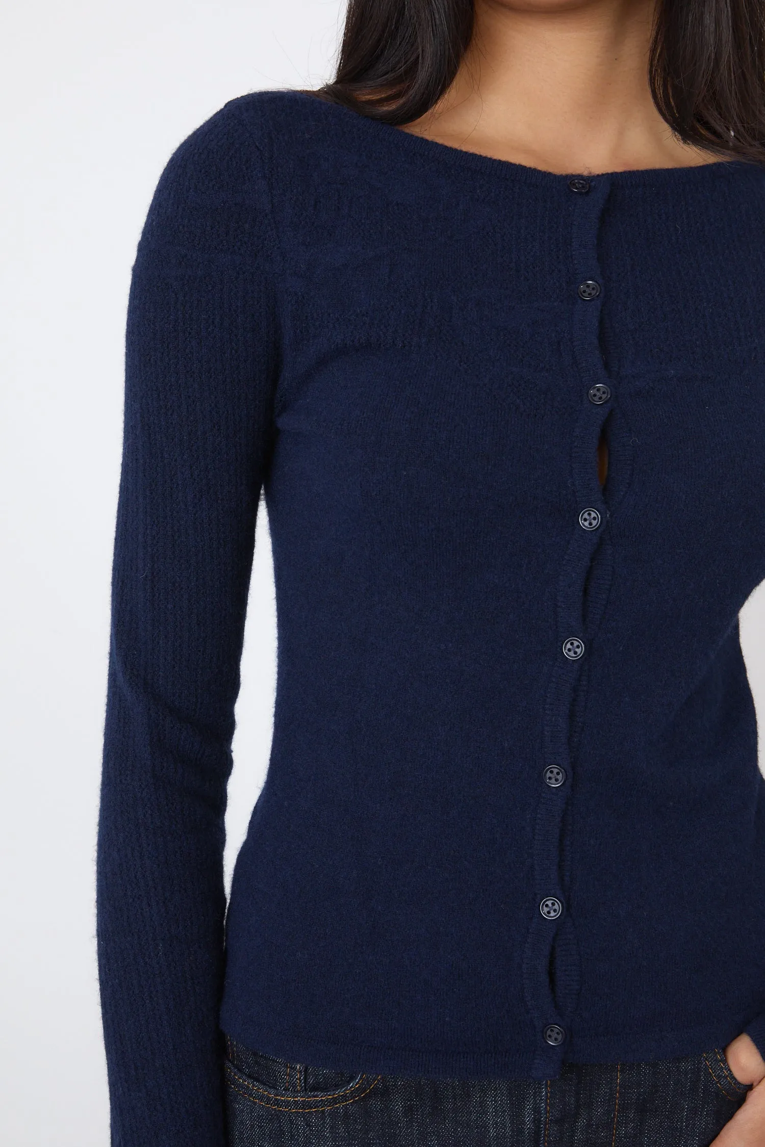 The Claudine Knit Cardigan, Midnight sold by Peachy Den product image thumbnail 5