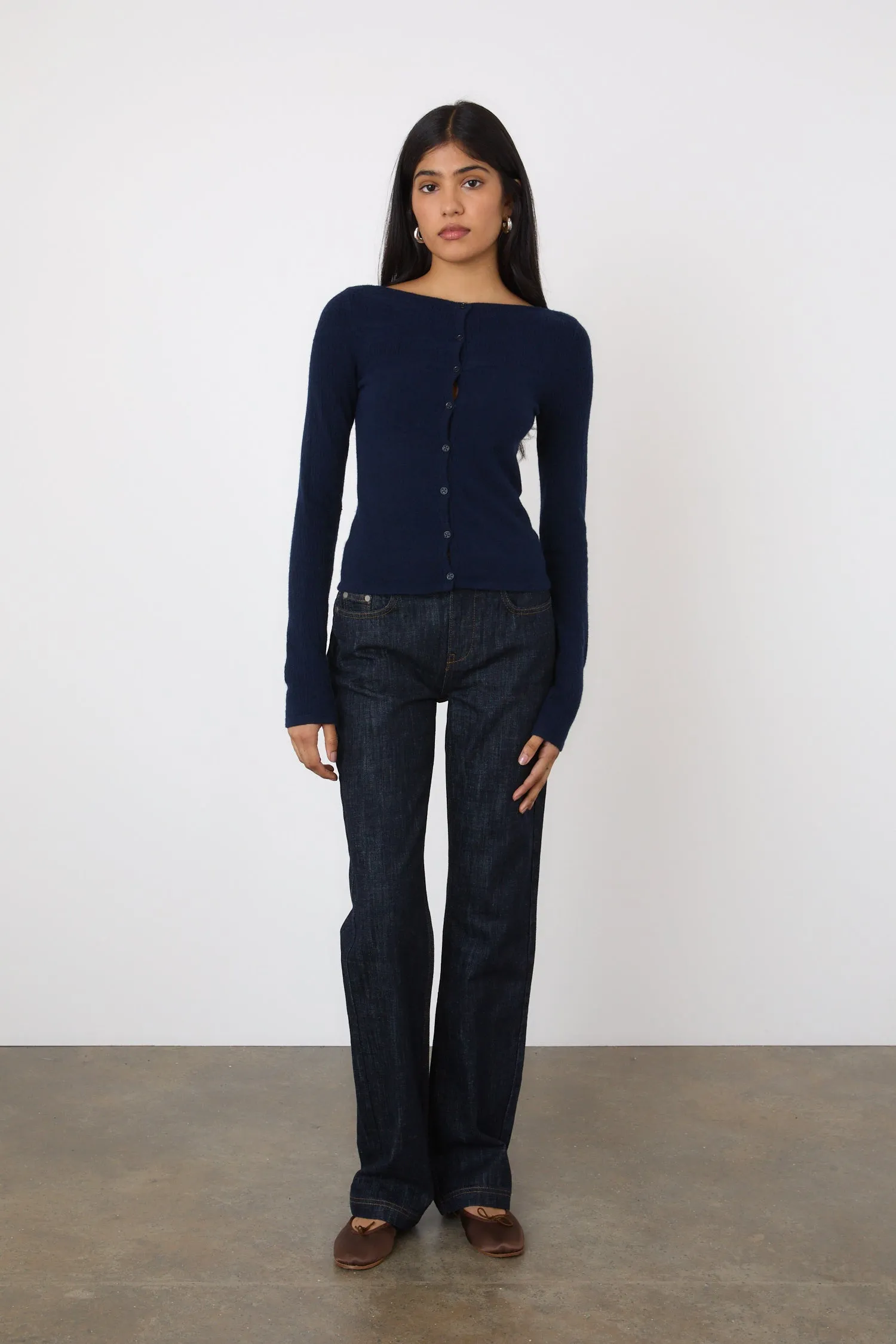 The Claudine Knit Cardigan, Midnight sold by Peachy Den product image thumbnail 2