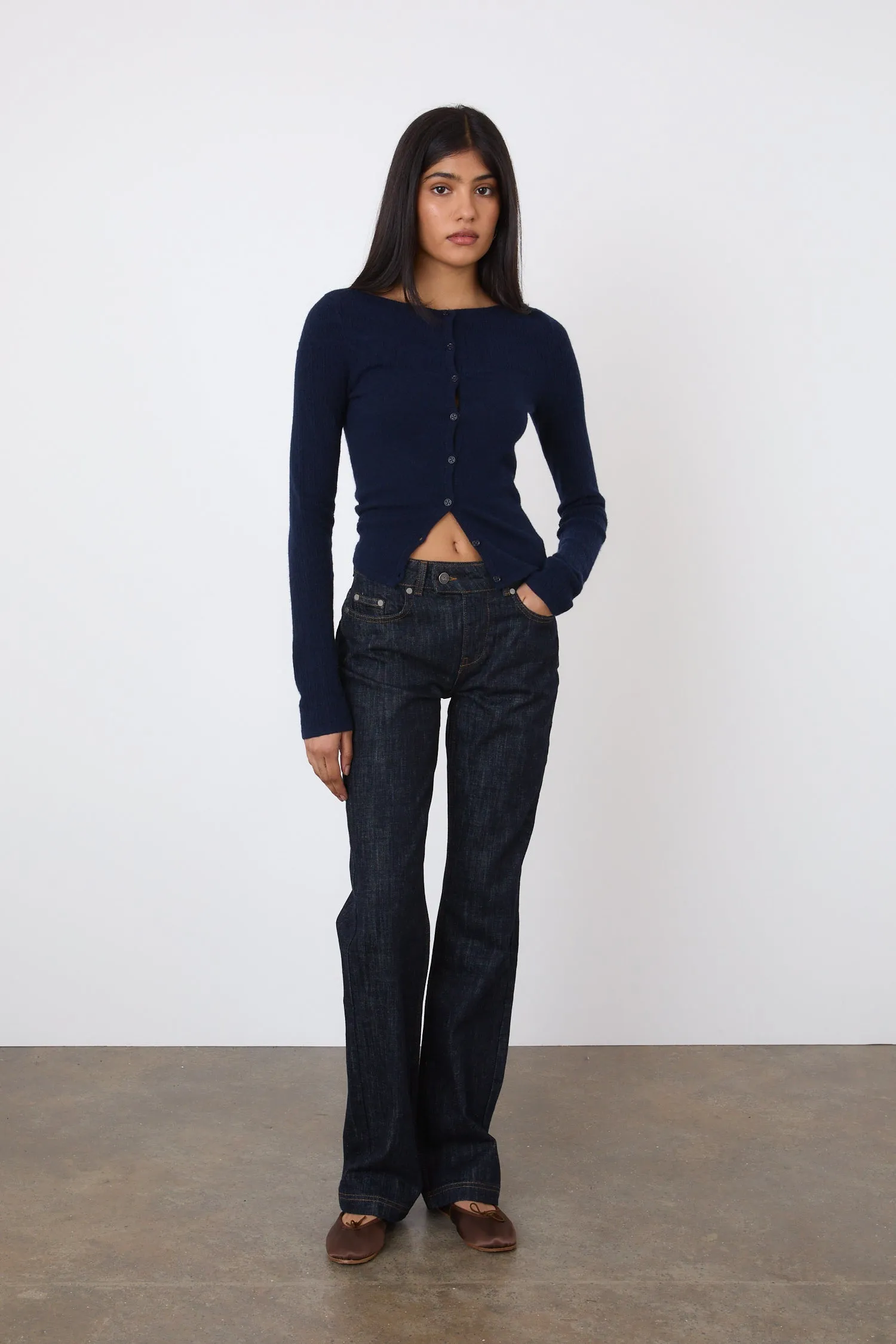 The Claudine Knit Cardigan, Midnight sold by Peachy Den product image thumbnail 4