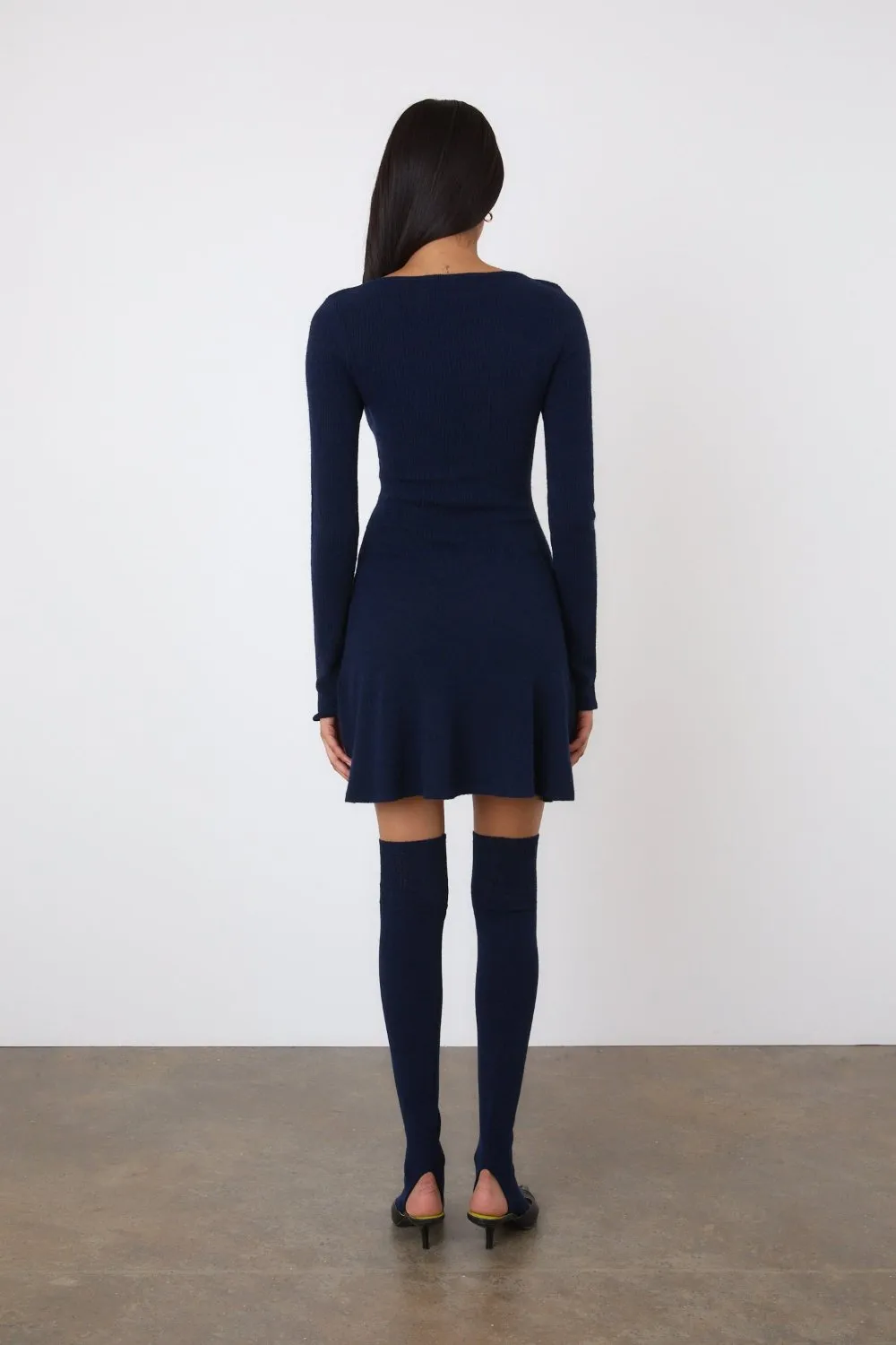 The Claudine Knit Dress, Midnight sold by Peachy Den product image thumbnail 4