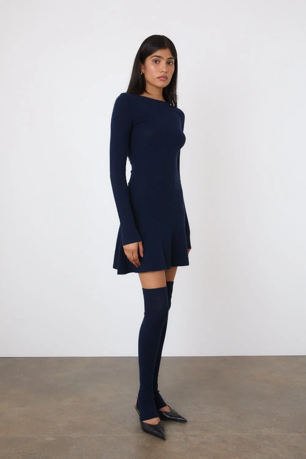 The Claudine Knit Dress, Midnight sold by Peachy Den product image thumbnail 2