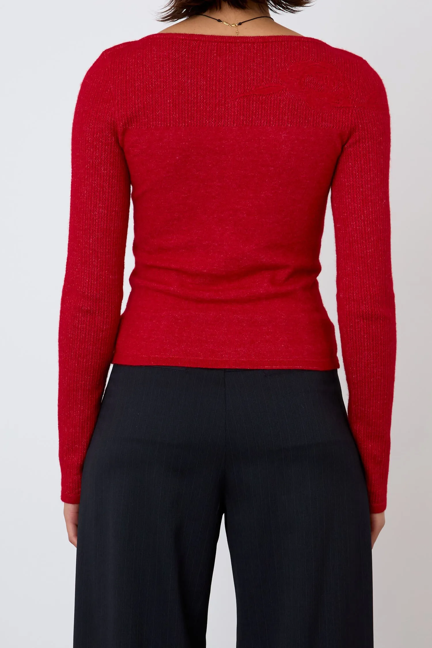 The Claudine Knit Cardigan, Tomato sold by Peachy Den product image thumbnail 3
