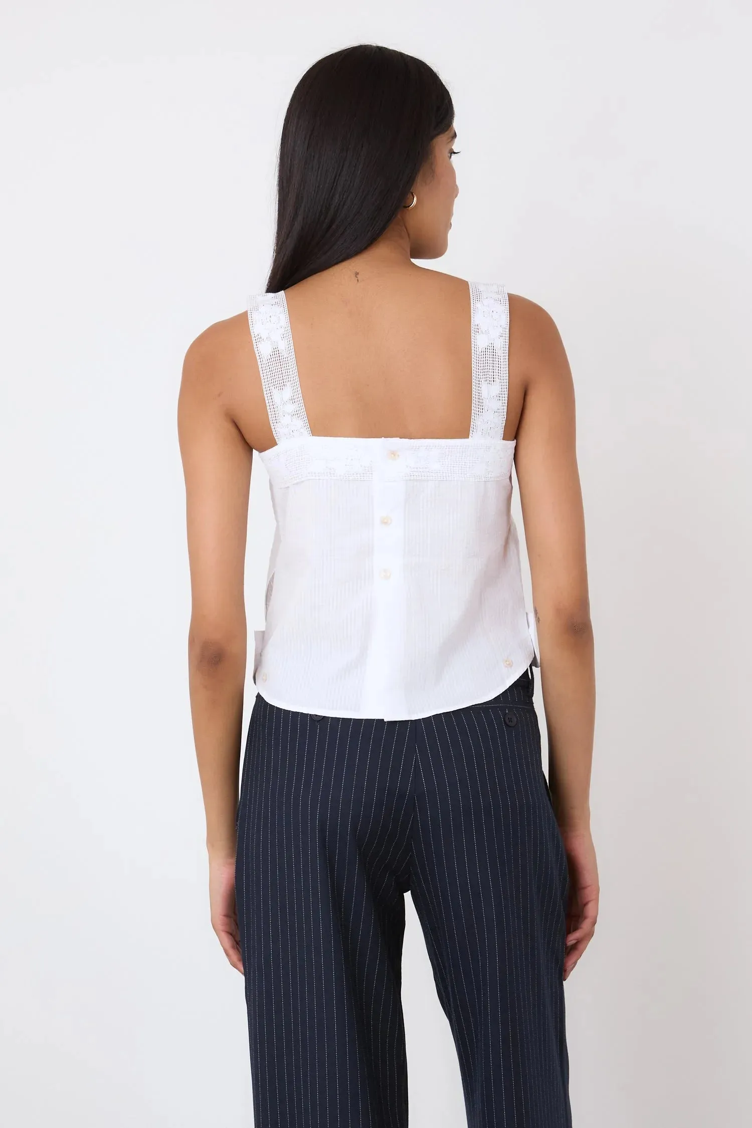 The Sibilia Seersucker Top, Porcelain sold by Peachy Den product image thumbnail 2