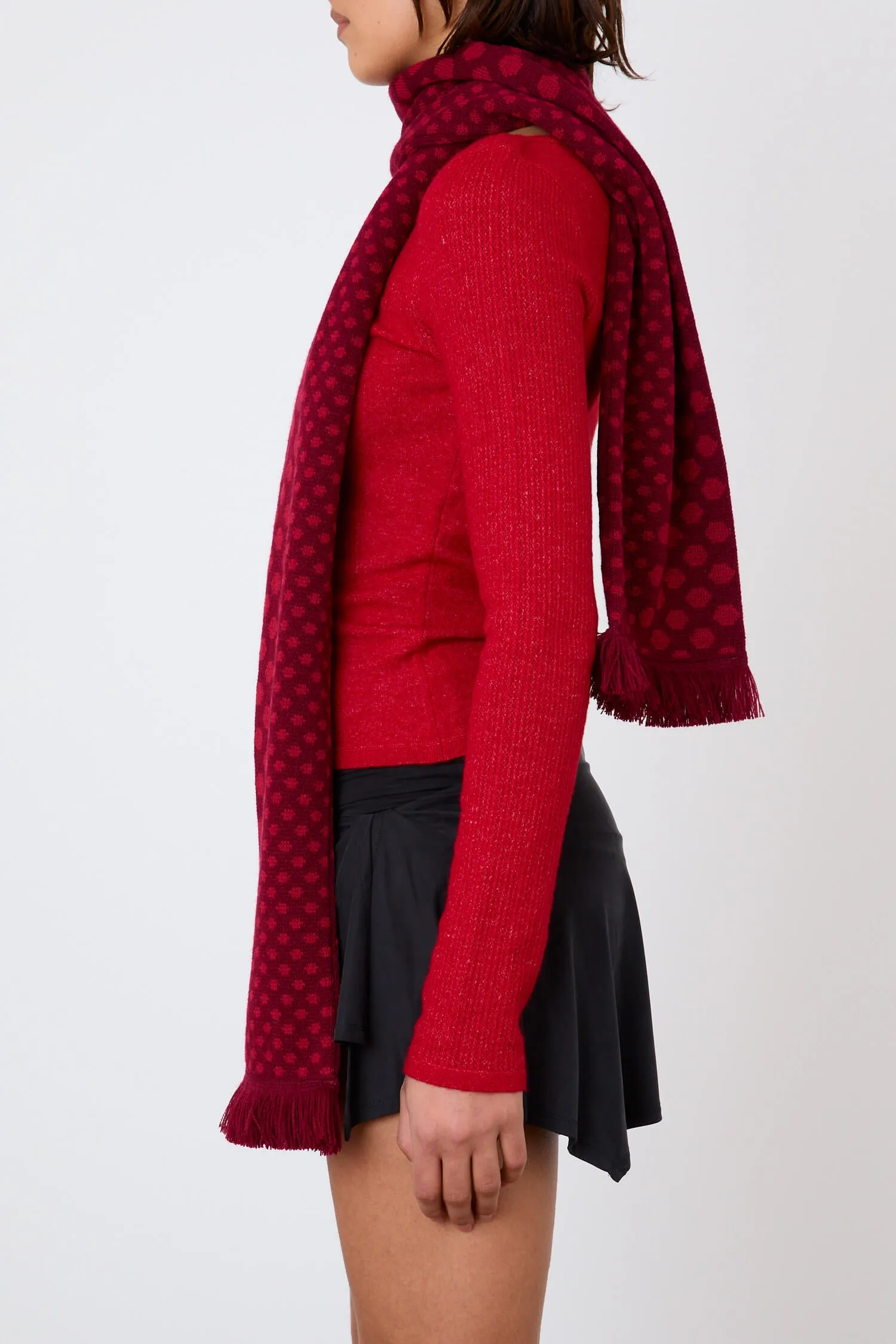 The Maggie Scarf, Red Currant sold by Peachy Den product image thumbnail 2