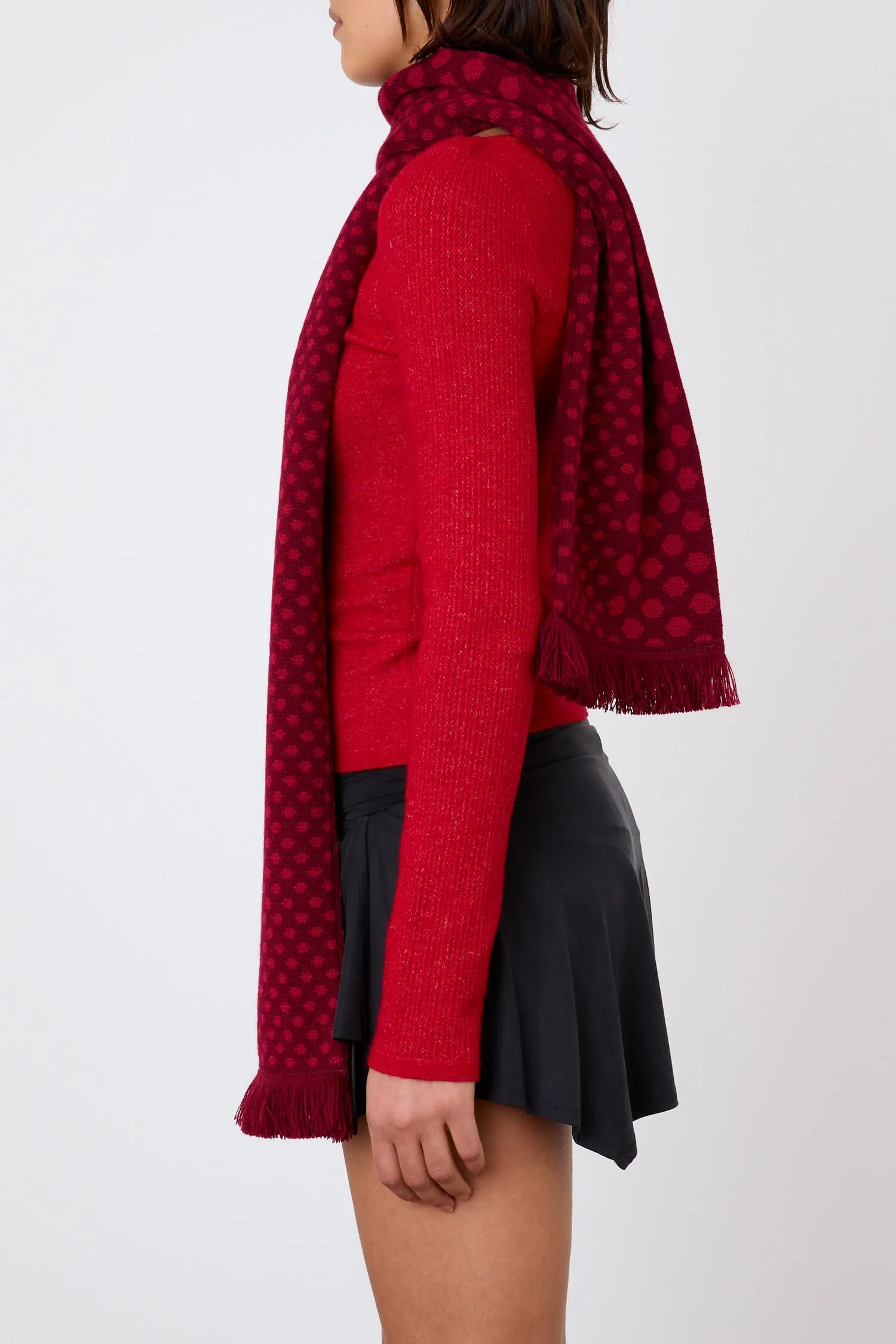 The Maggie Scarf, Red Currant sold by Peachy Den product image thumbnail 3