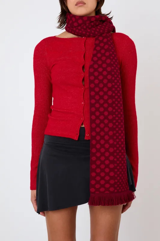 The Maggie Scarf, Red Currant made by Peachy Den