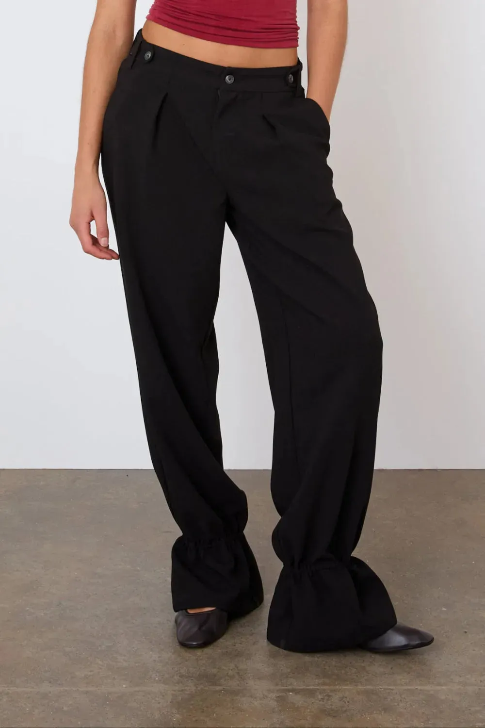 The Tali Trousers, Onyx sold by Peachy Den