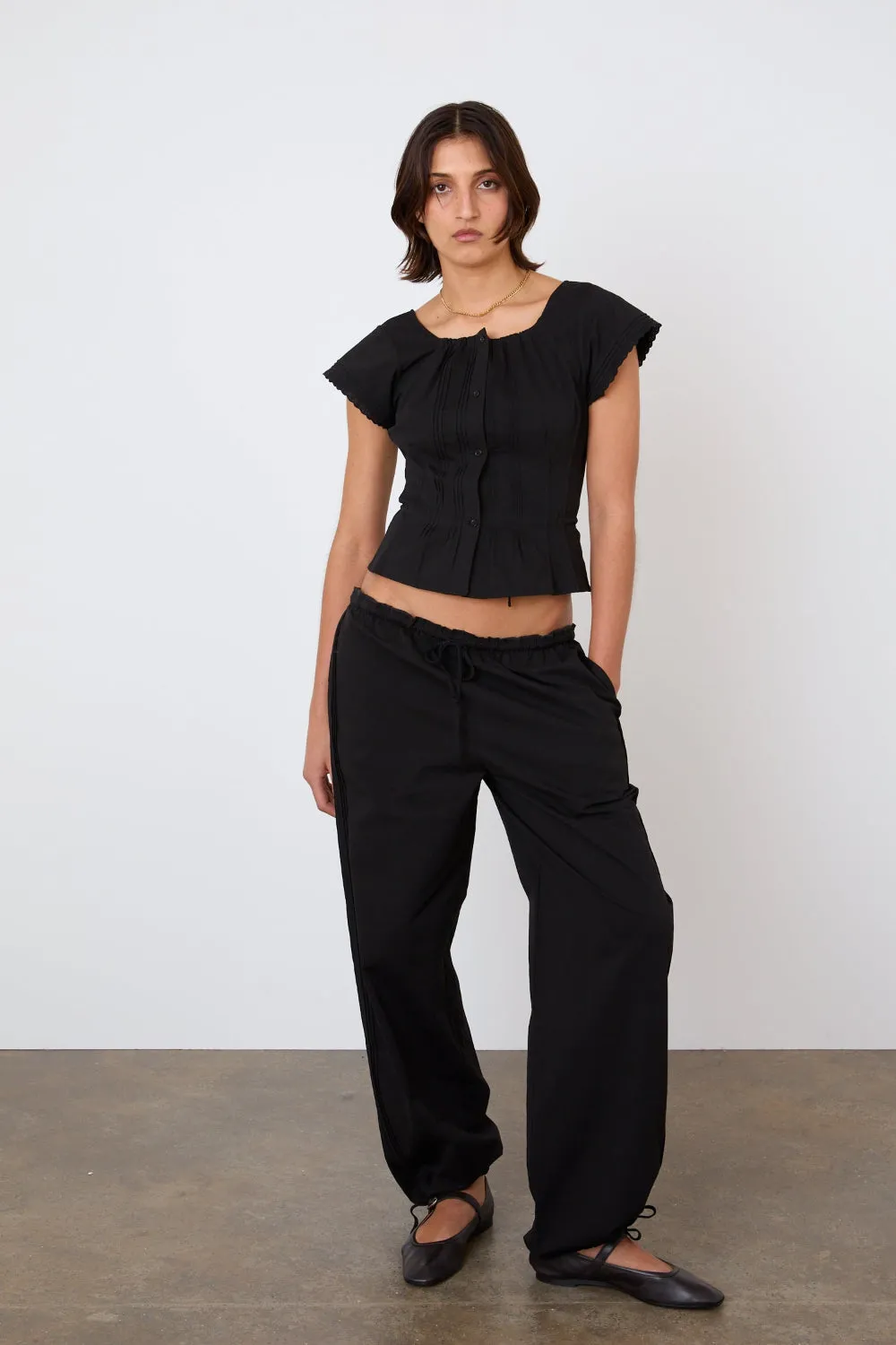 The Renee Blouse, Onyx sold by Peachy Den product image thumbnail 2