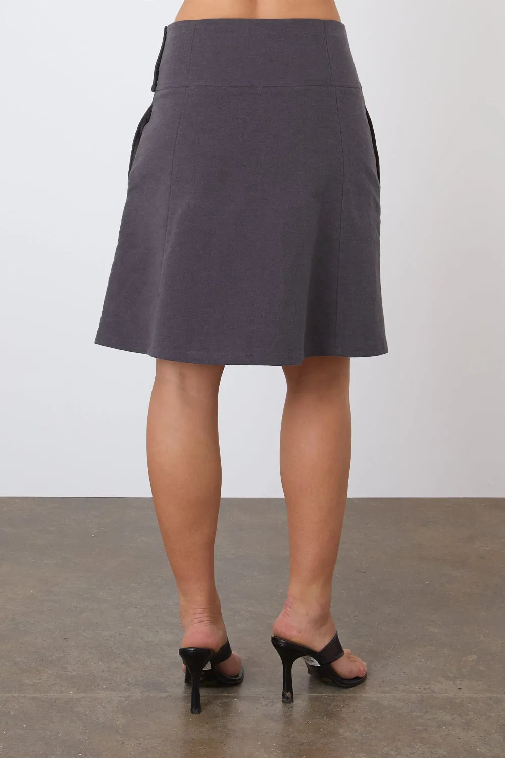 The Edie Skirt, Graphite sold by Peachy Den product image thumbnail 3