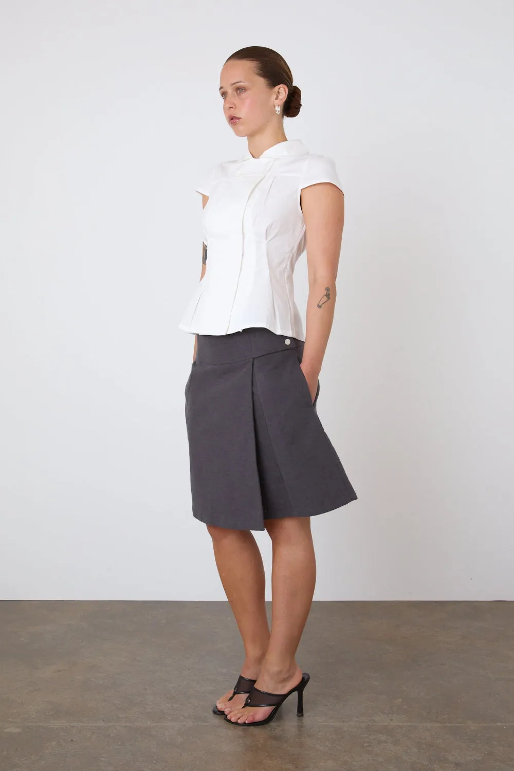 The Edie Skirt, Graphite sold by Peachy Den product image thumbnail 4
