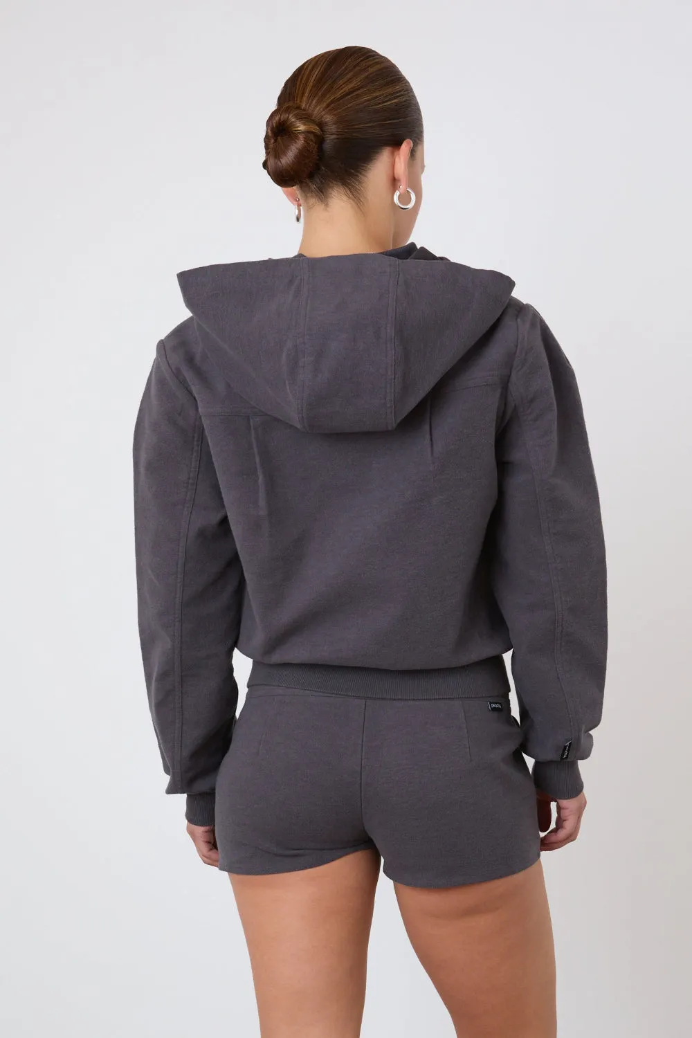 The Edie Bomber Jacket, Graphite sold by Peachy Den product image thumbnail 2
