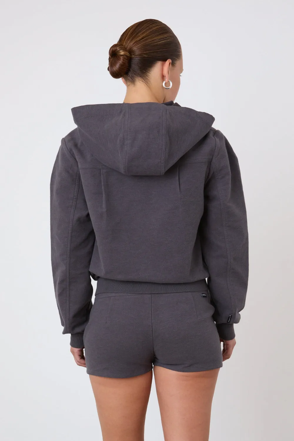 The Edie Bomber Jacket, Graphite sold by Peachy Den product image thumbnail 3