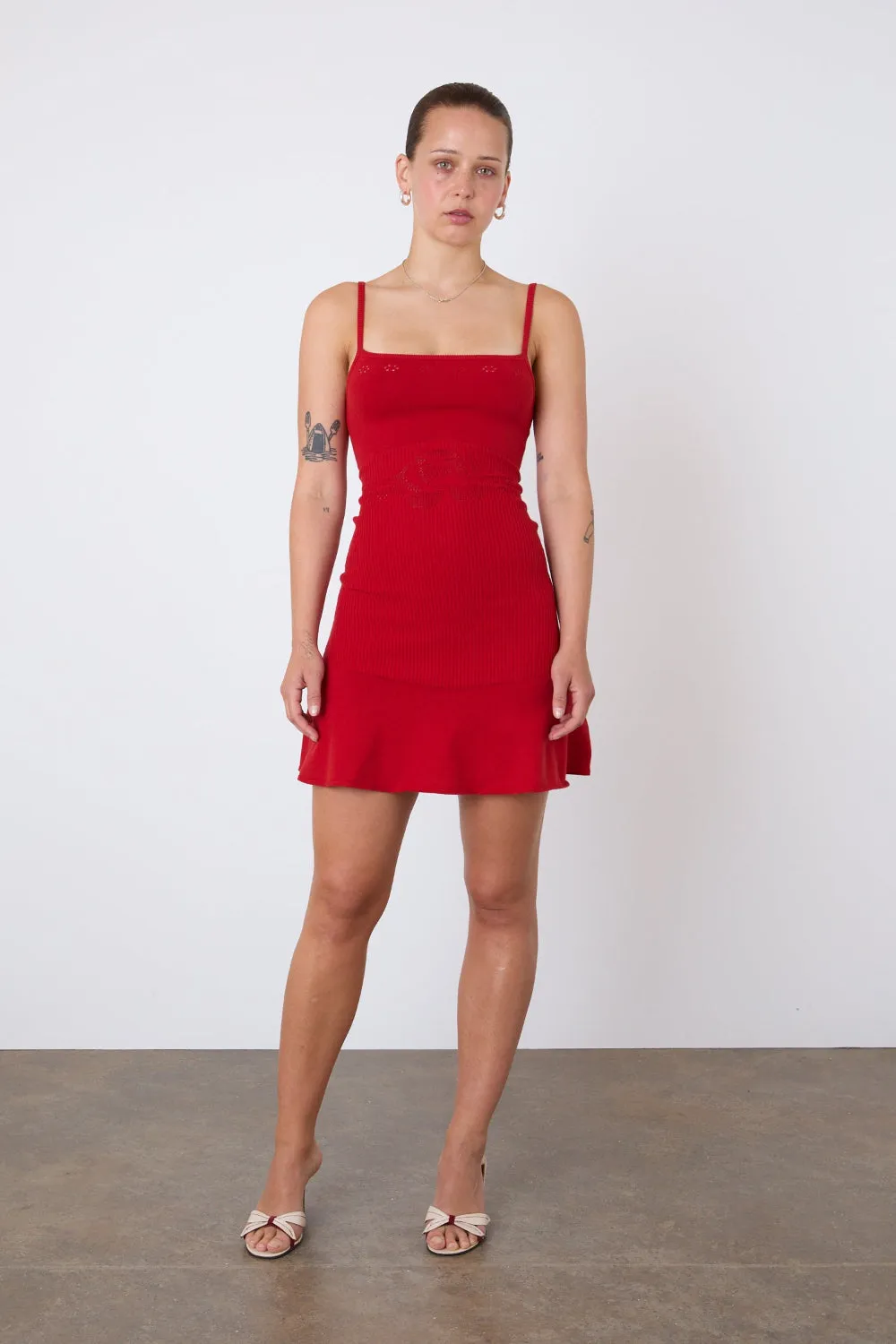 The Marie Knit Mini Dress, Jam sold by Peachy Den