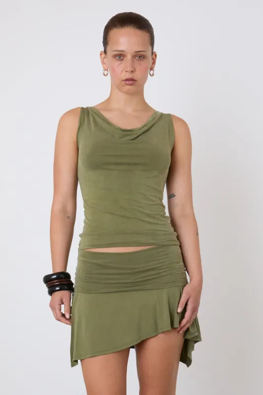 The Kylie Top, Olive sold by Peachy Den