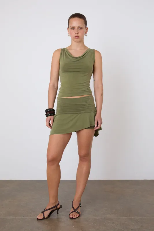 The Kylie Skort, Olive sold by Peachy Den