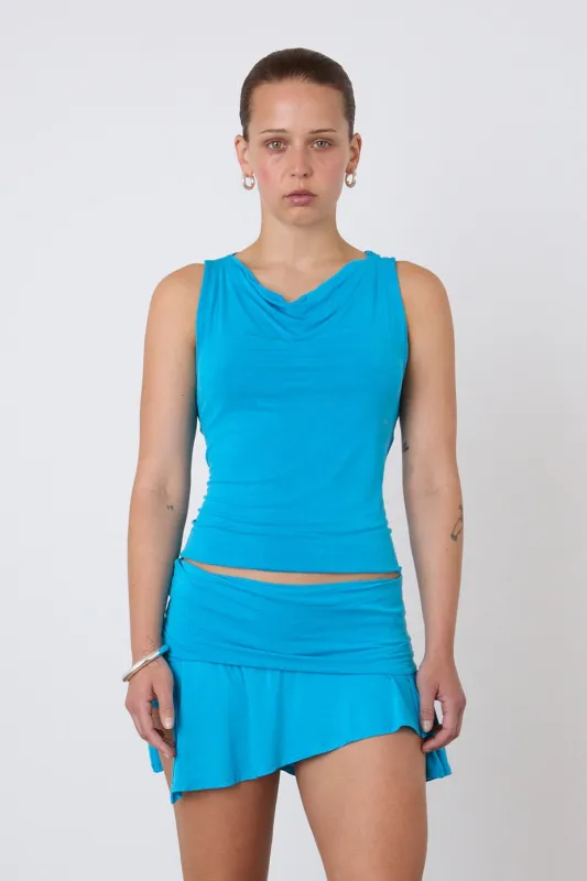 The Kylie Cross Back Top, Ocean made by Peachy Den