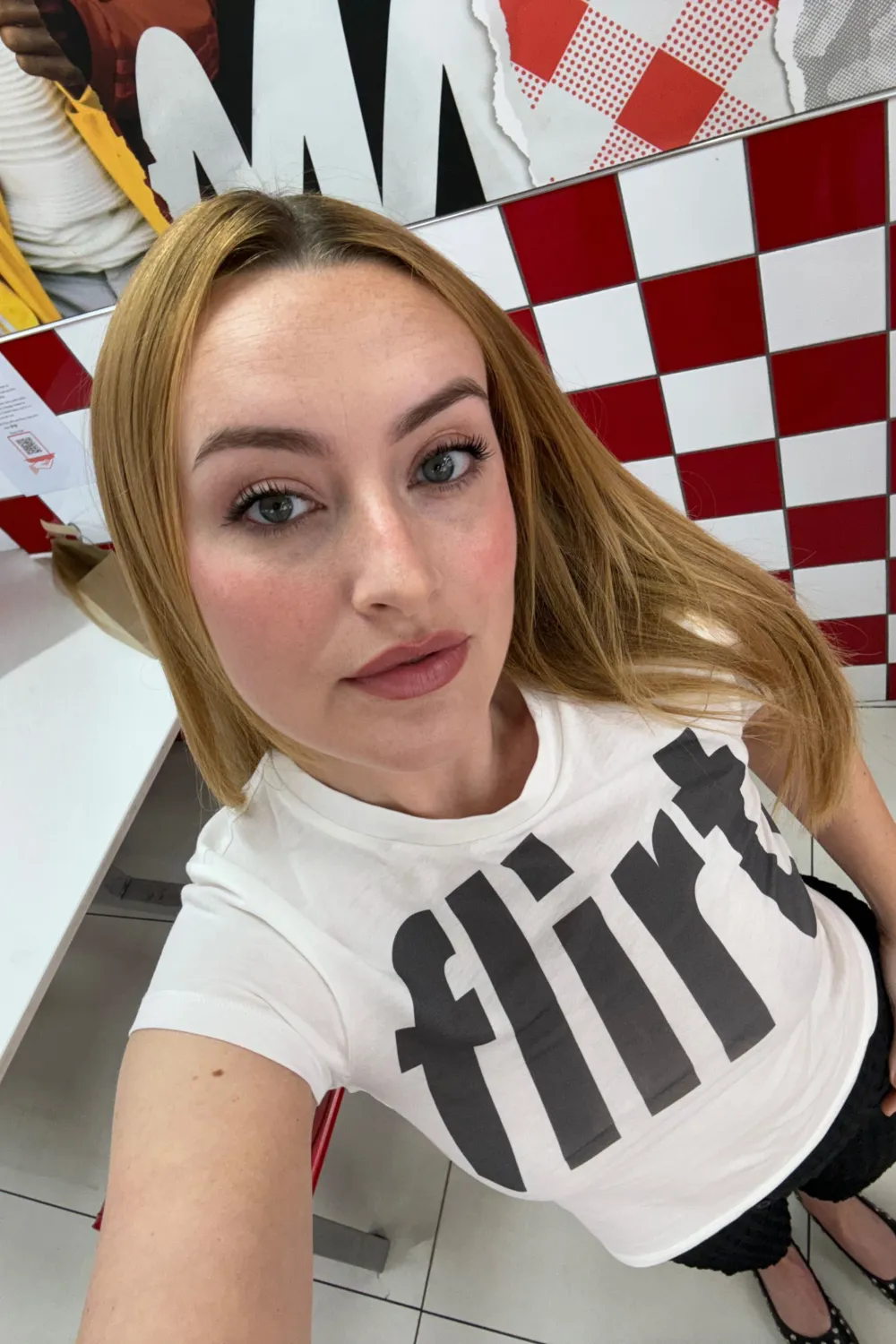 The Amelia Flirt T-Shirt, White sold by Peachy Den product image thumbnail 3