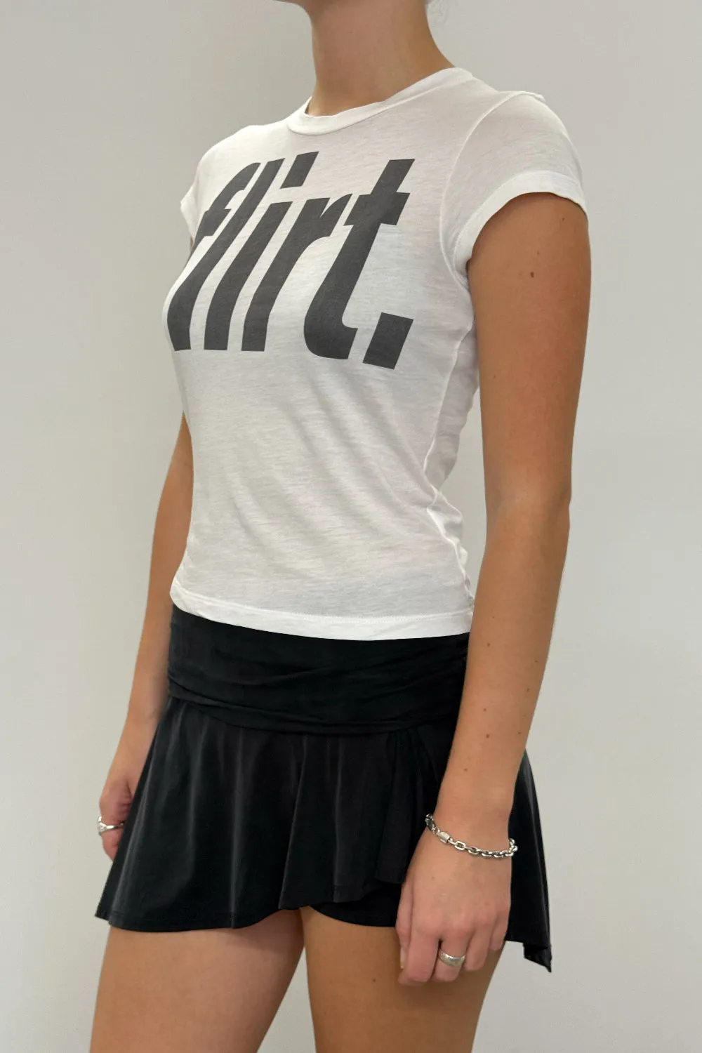 The Amelia Flirt T-Shirt, White sold by Peachy Den product image thumbnail 4