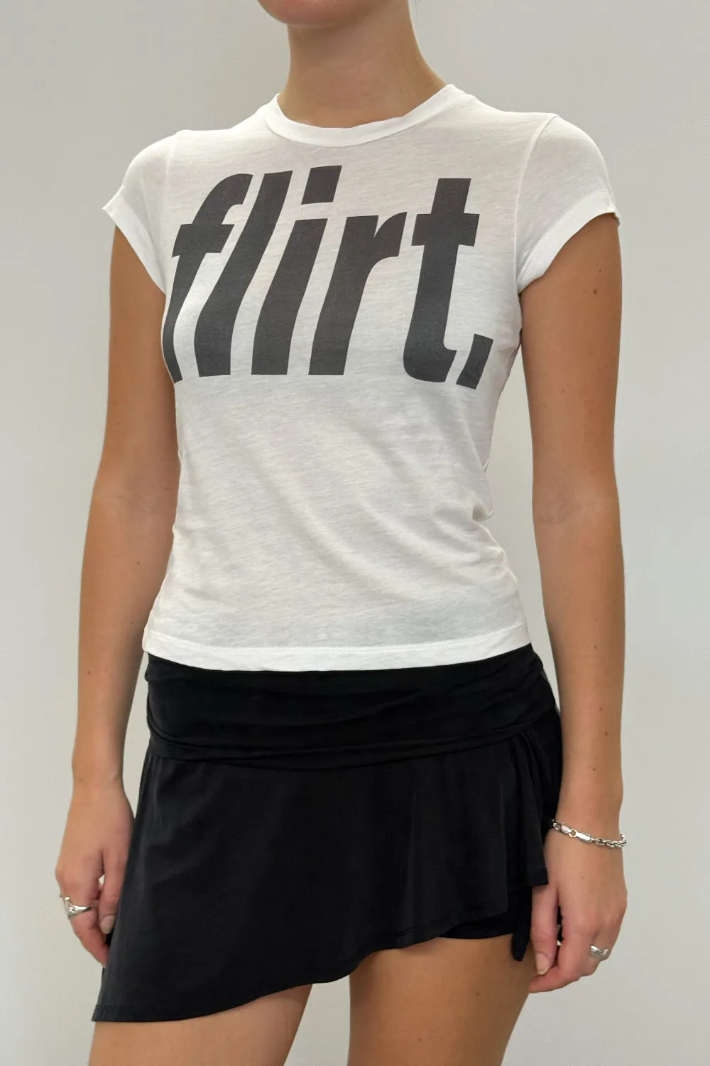 The Amelia Flirt T-Shirt, White sold by Peachy Den product image thumbnail 2
