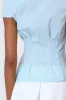 The Missy Pinstripe Blouse, Breeze sold by Peachy Den