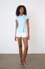 The Missy Pinstripe Blouse, Breeze sold by Peachy Den