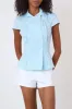 The Missy Pinstripe Blouse, Breeze sold by Peachy Den