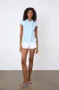 The Missy Pinstripe Blouse, Breeze sold by Peachy Den