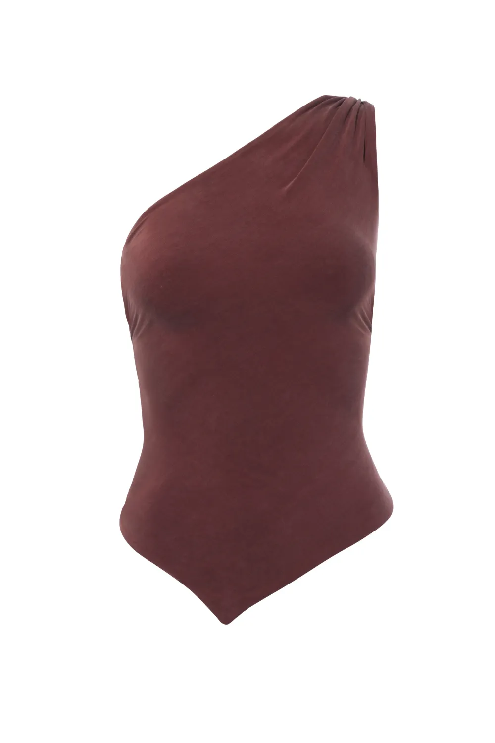 The Amelia One Shoulder Top, Hot Choc sold by Peachy Den product image thumbnail 2