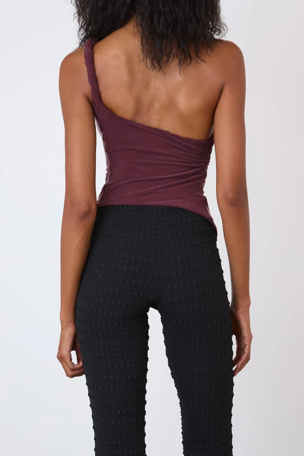The Amelia One Shoulder Top, Hot Choc sold by Peachy Den product image thumbnail 4