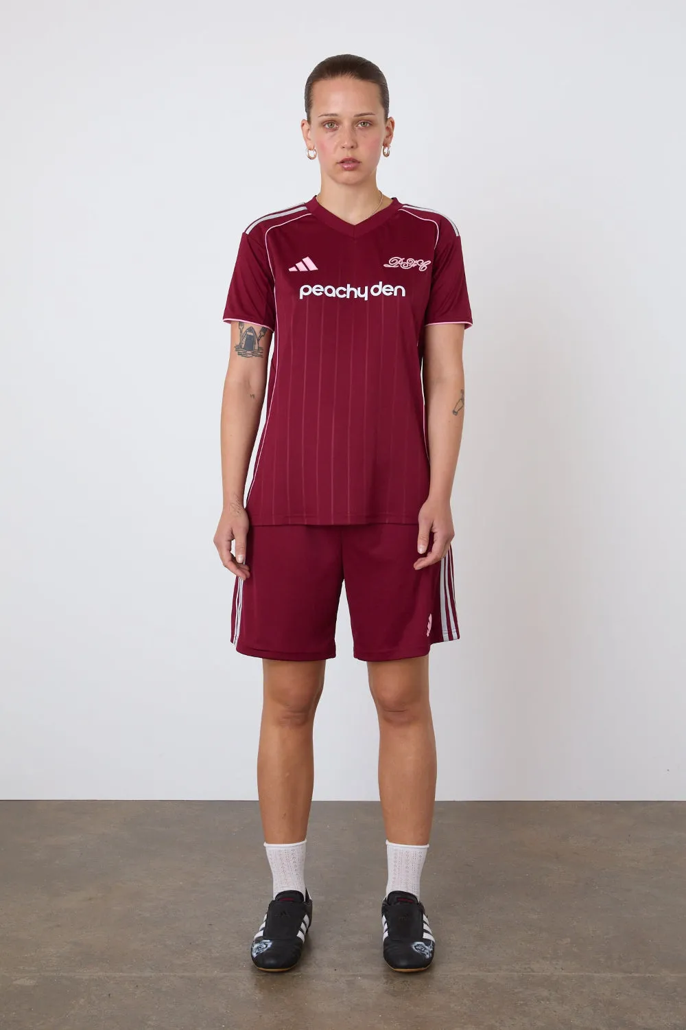 The Peachy FC x Adidas Away Jersey, Burgundy sold by Peachy Den product image thumbnail 2