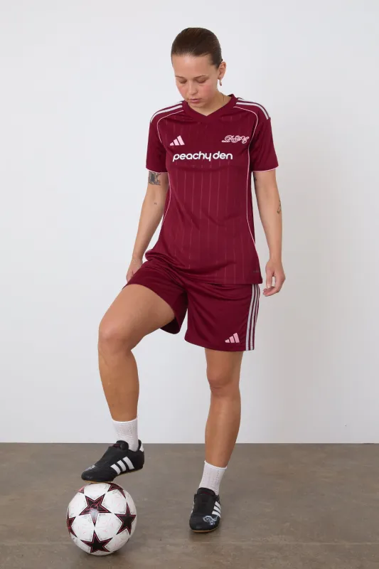 The Peachy FC x Adidas Away Jersey, Burgundy made by Peachy Den