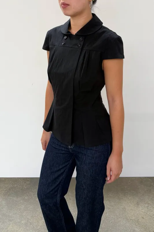 The Missy Blouse, Onyx sold by Peachy Den