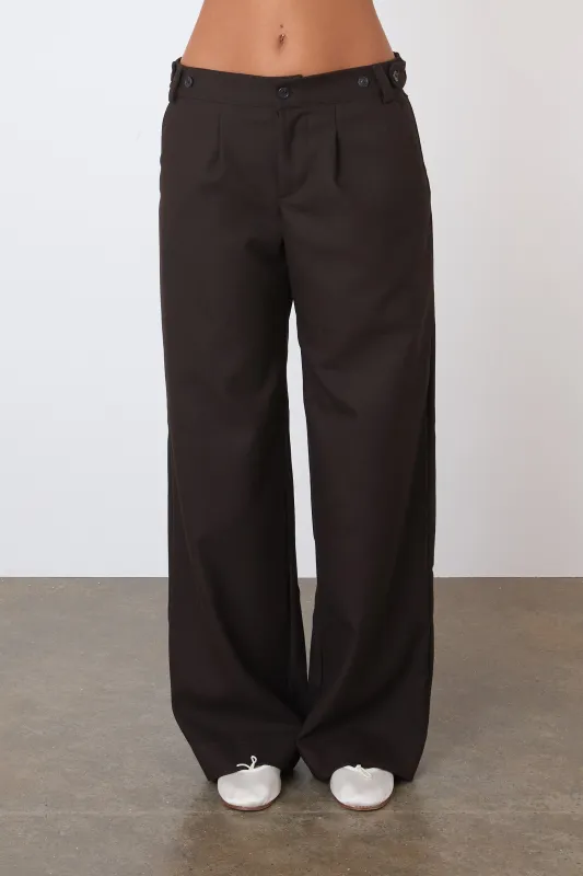 The Lennox Trousers, Espresso sold by Peachy Den