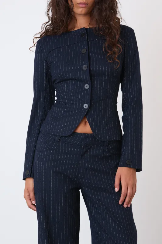 The Bardot Top, Ink sold by Peachy Den