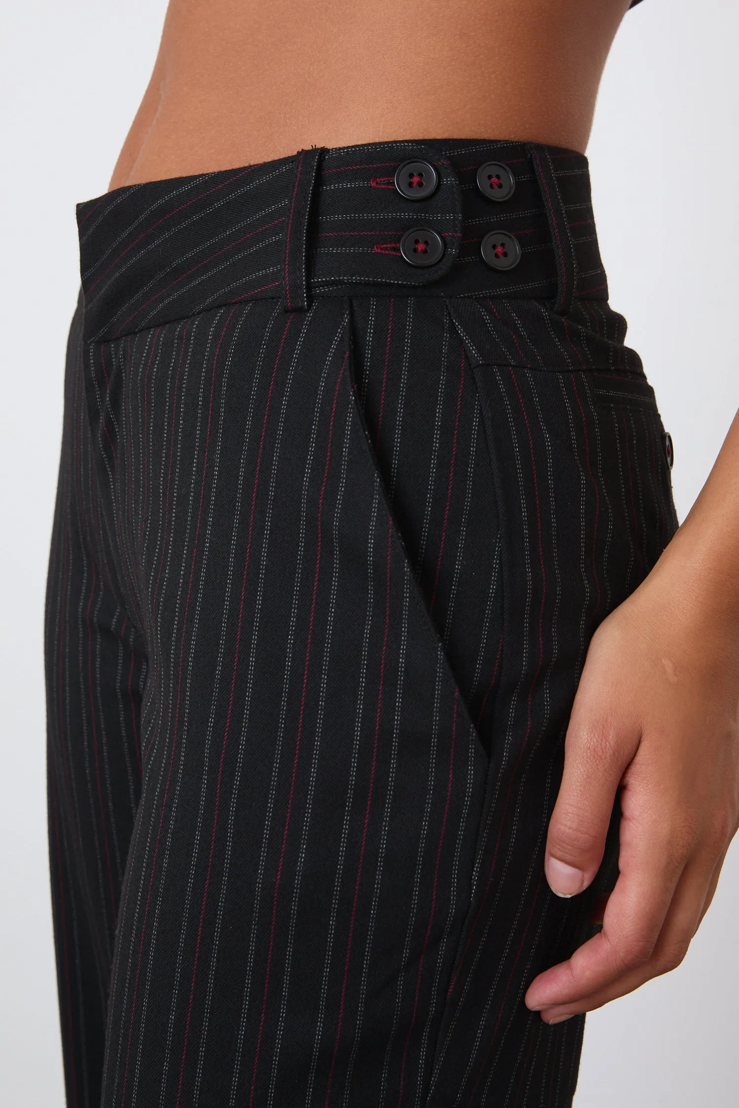The Lennox Straight Trousers, Lead sold by Peachy Den product image thumbnail 4