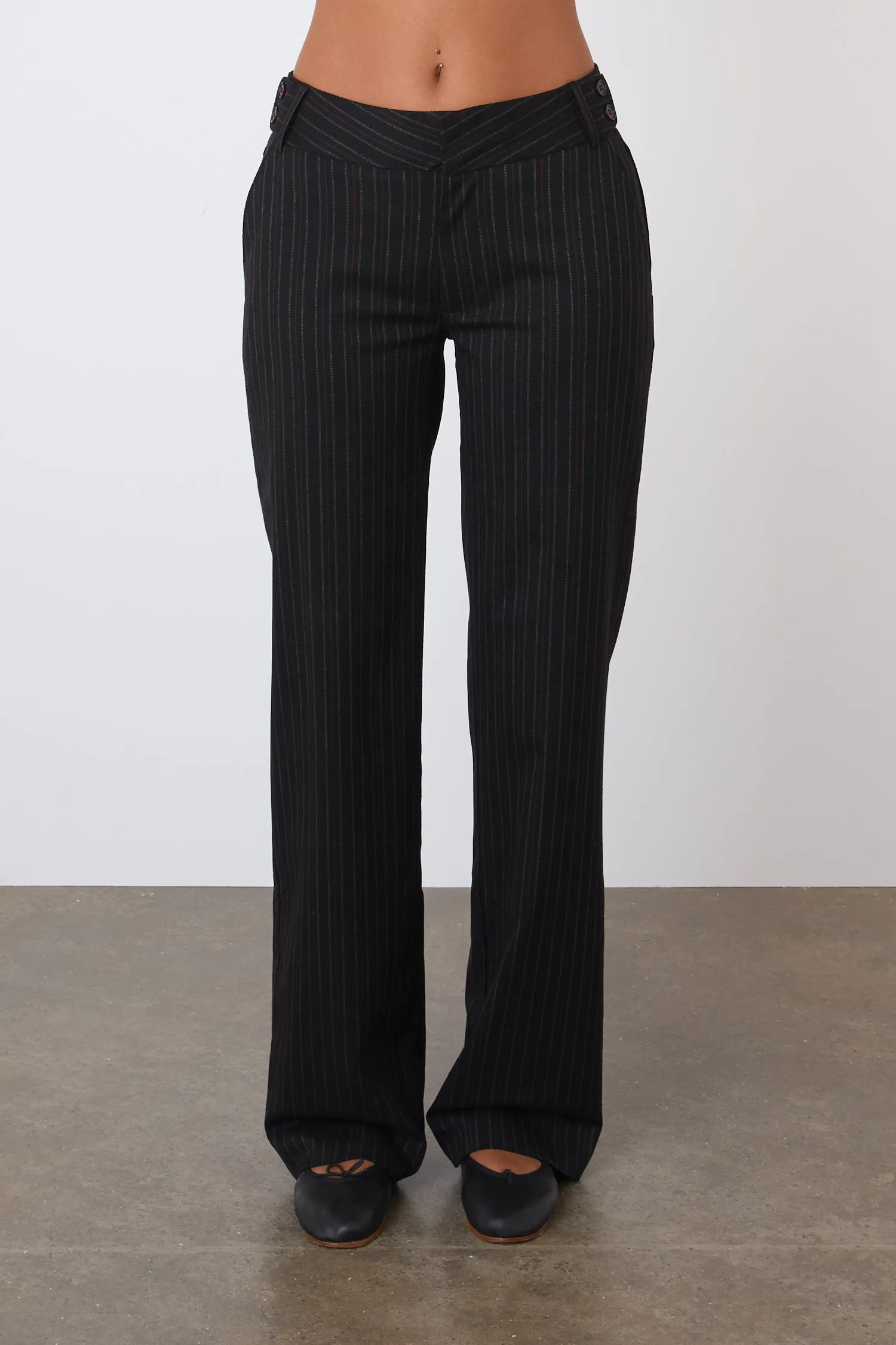 The Lennox Straight Trousers, Lead sold by Peachy Den