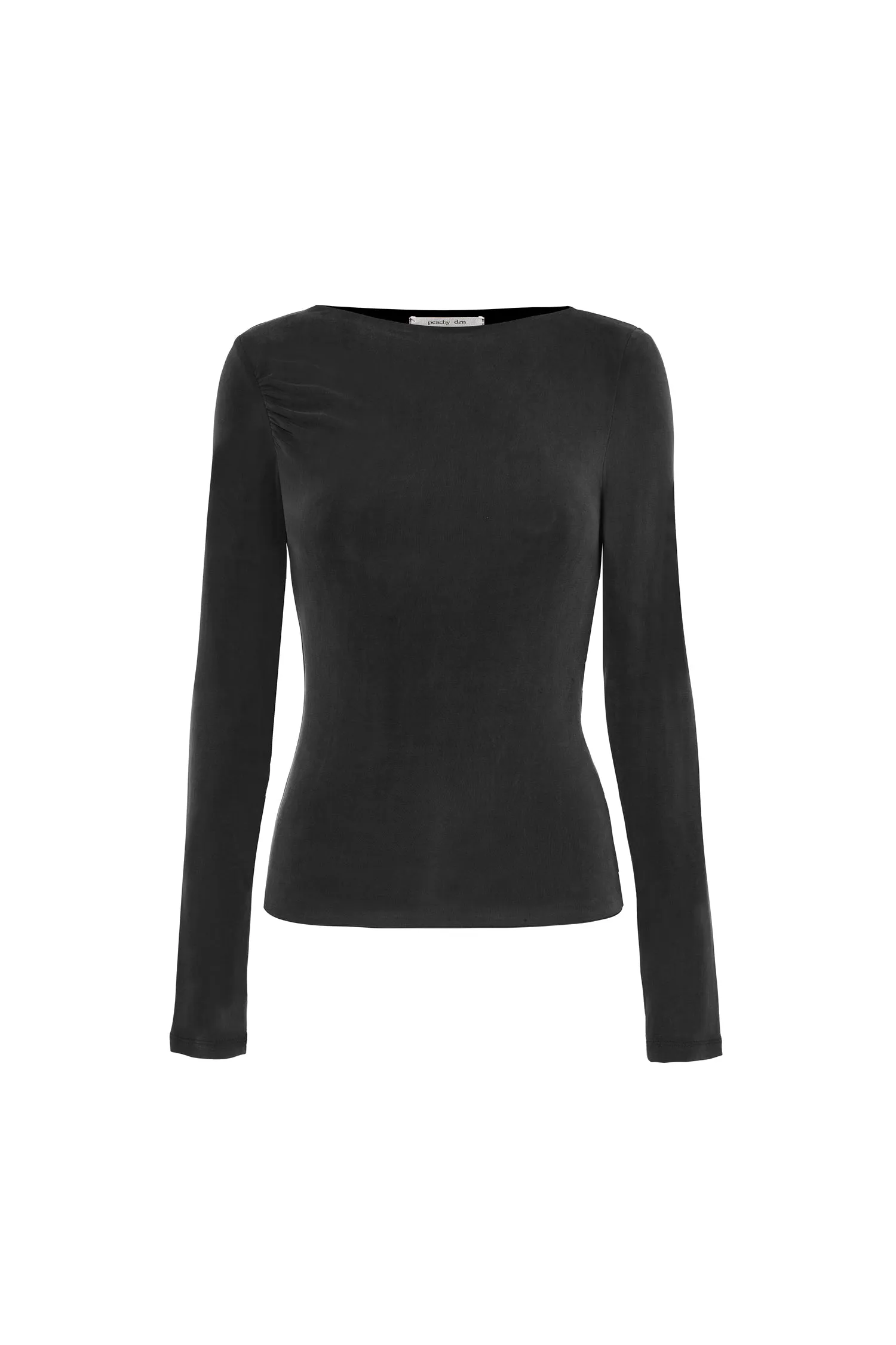 The Kylie Long Sleeve Top, Graphite sold by Peachy Den product image thumbnail 5