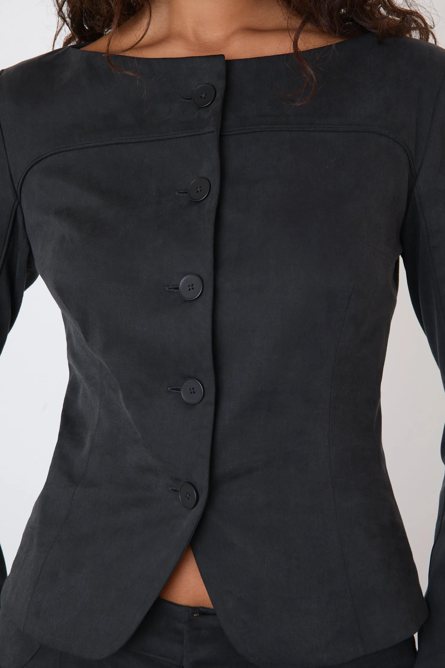 The Bardot Top, Onyx sold by Peachy Den product image thumbnail 3