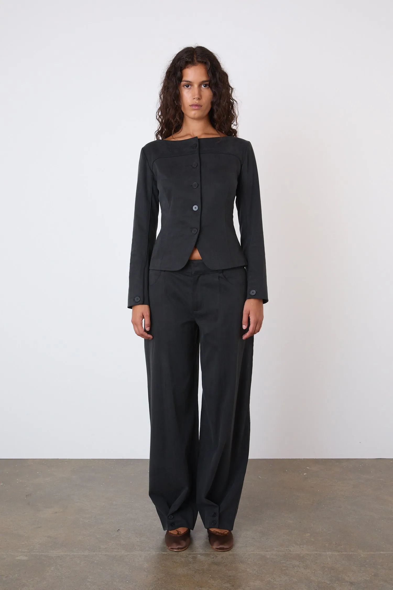 The Bardot Trousers, Onyx sold by Peachy Den product image thumbnail 2