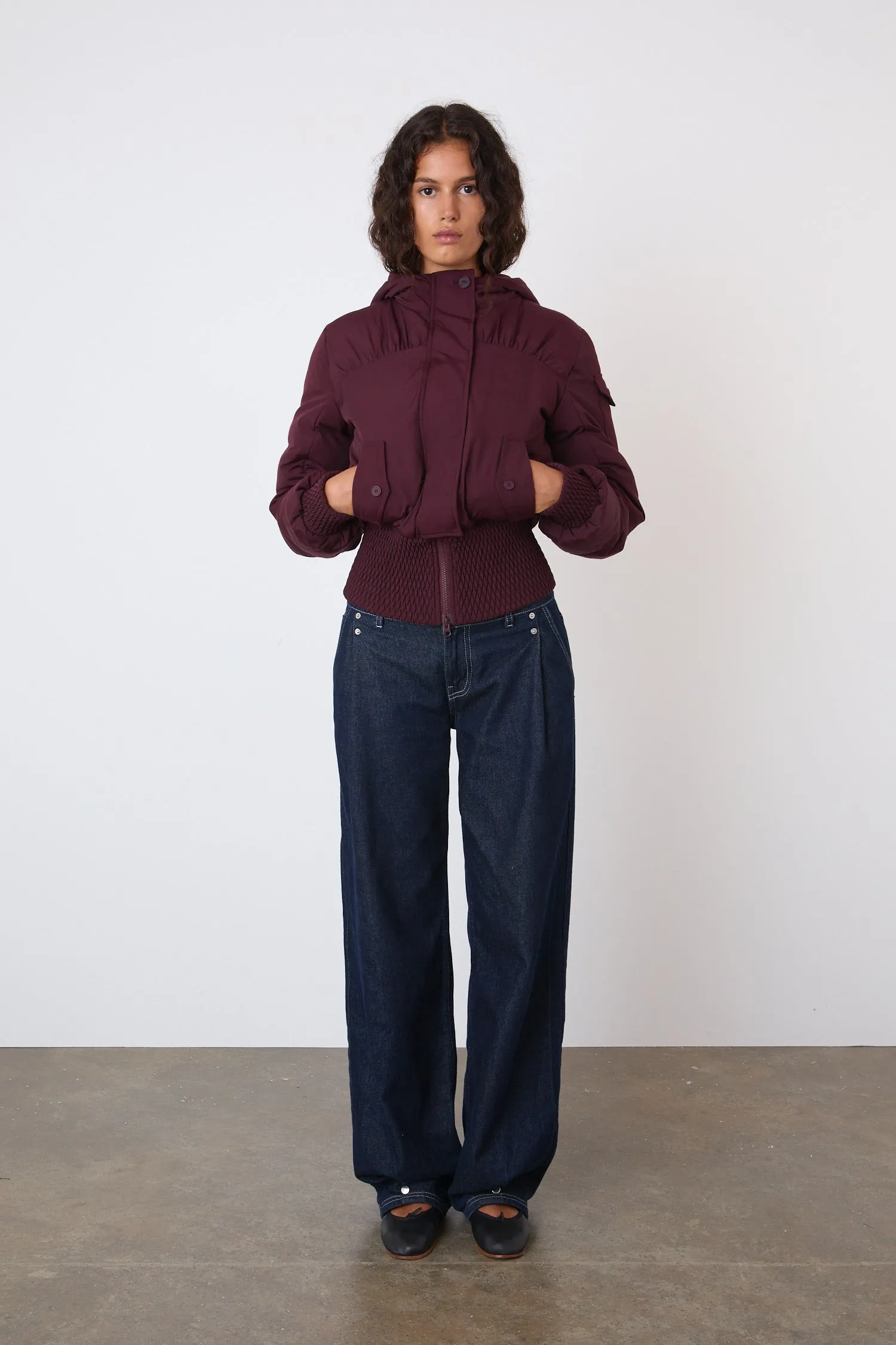 The Sandy Puffer, Burgundy sold by Peachy Den