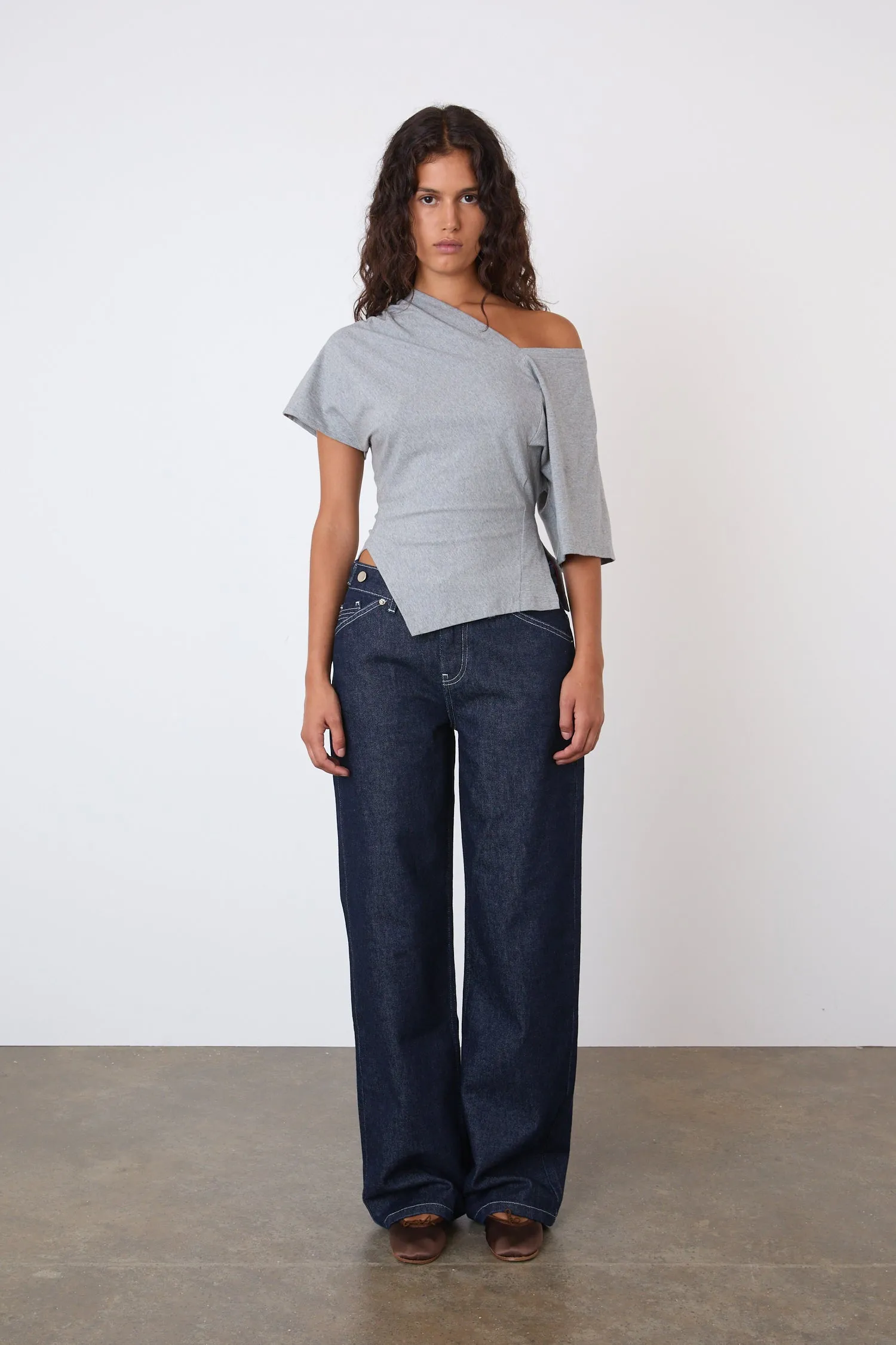 The Nico Top, Grey Marl sold by Peachy Den product image thumbnail 2