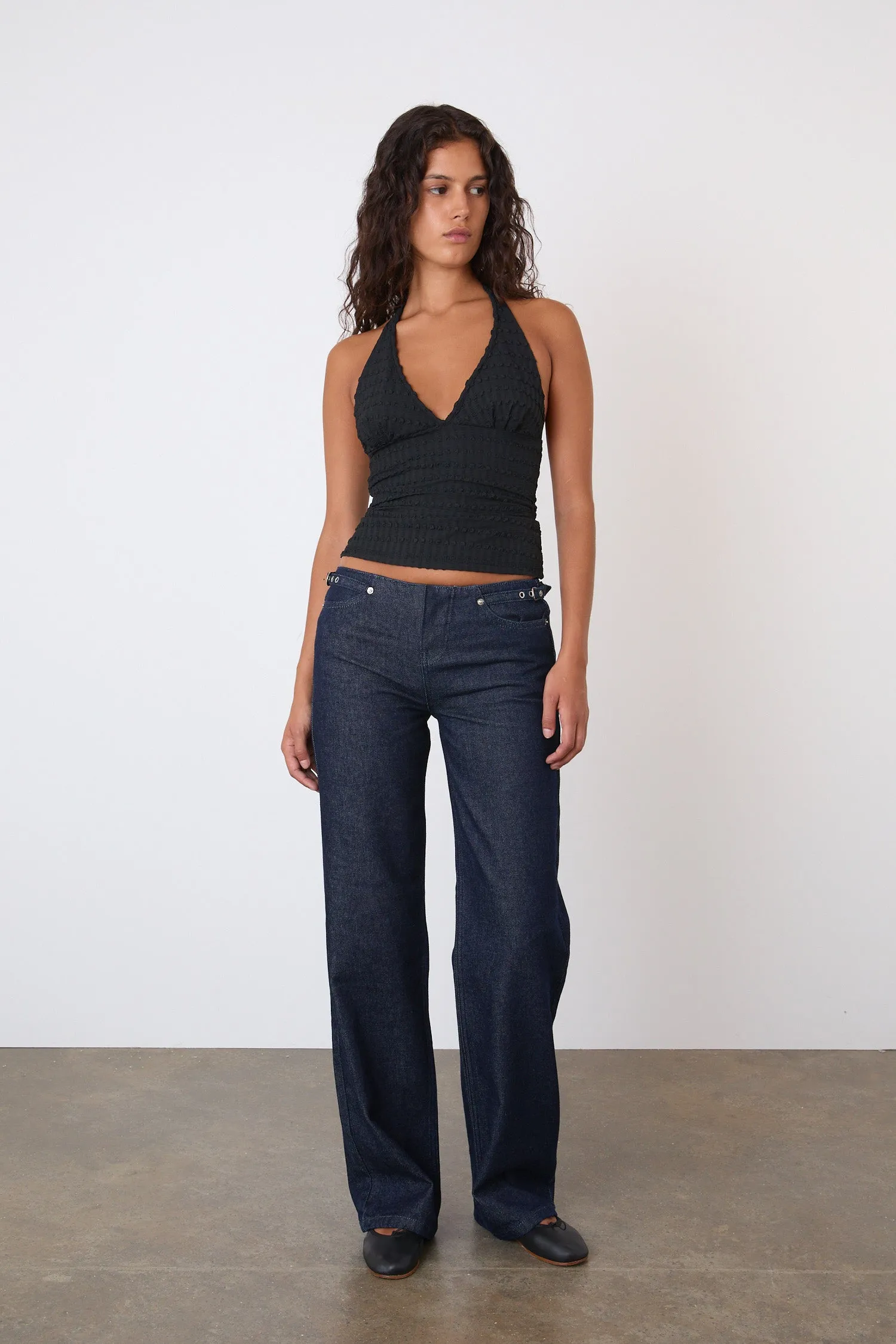 The Stevie Low Rise Jeans, Indigo Rinse sold by Peachy Den product image thumbnail 2
