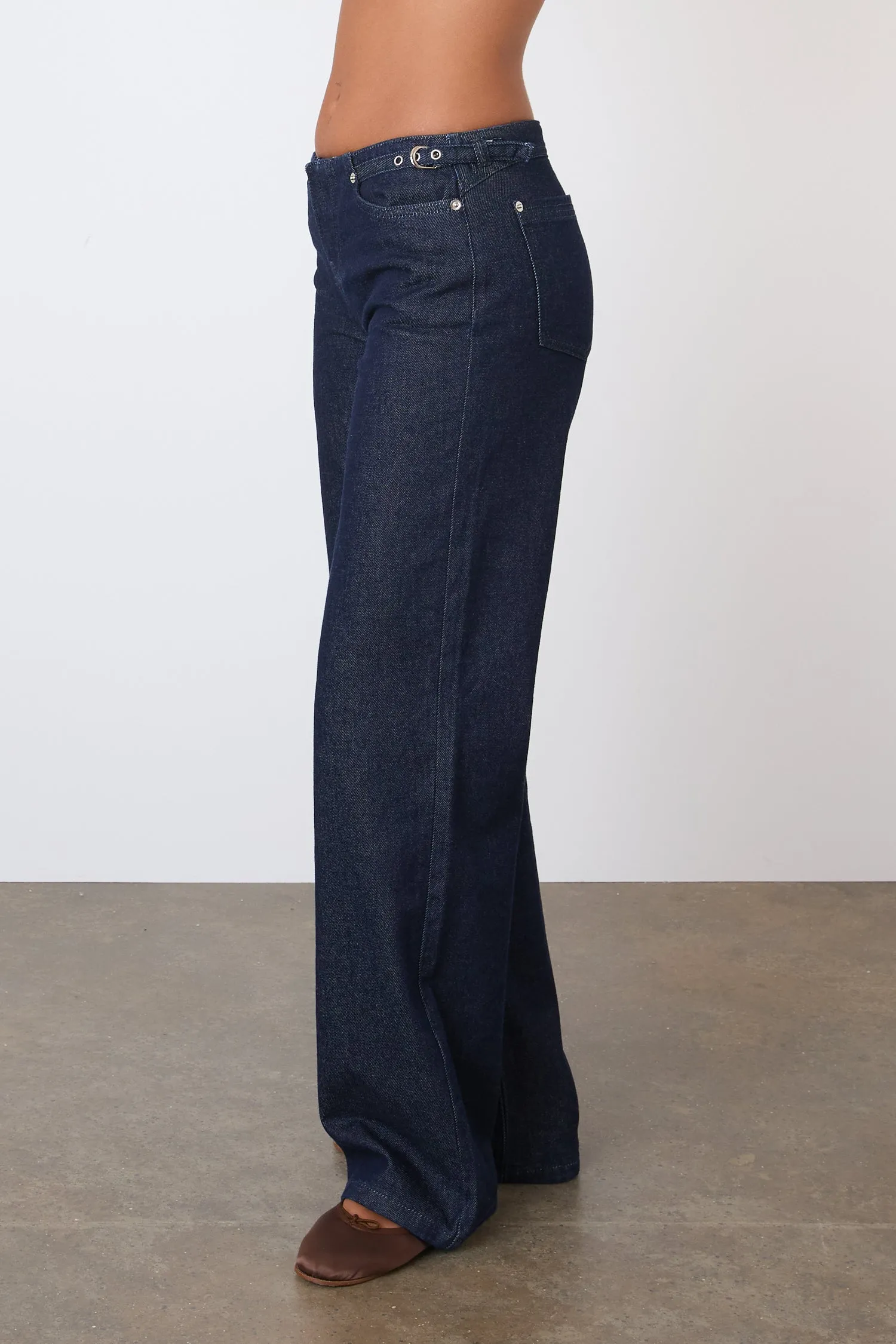 The Stevie Low Rise Jeans, Indigo Rinse sold by Peachy Den product image thumbnail 3