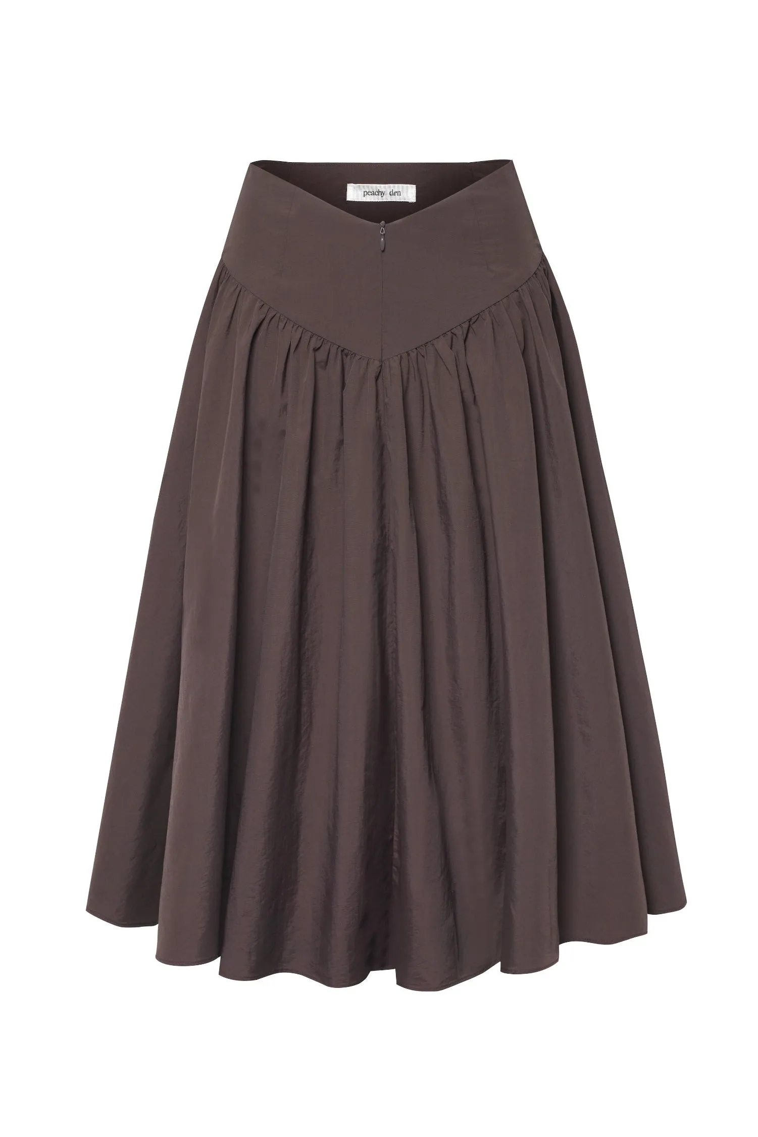 The Deba Midi Skirt, Chestnut | Liberty London Exclusive sold by Peachy Den product image thumbnail 5