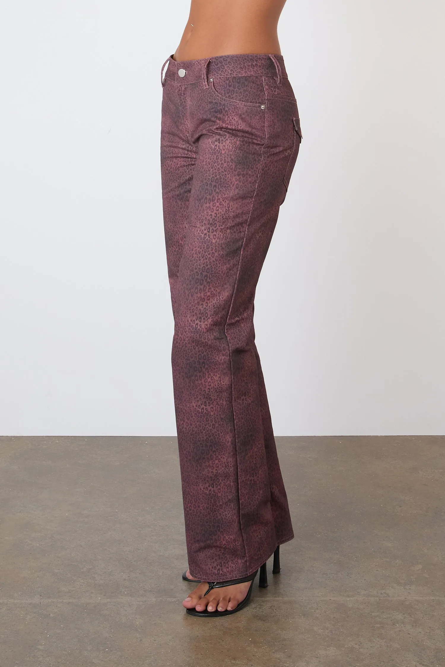The Cicely Straight Trousers, Red Leopard sold by Peachy Den product image thumbnail 4