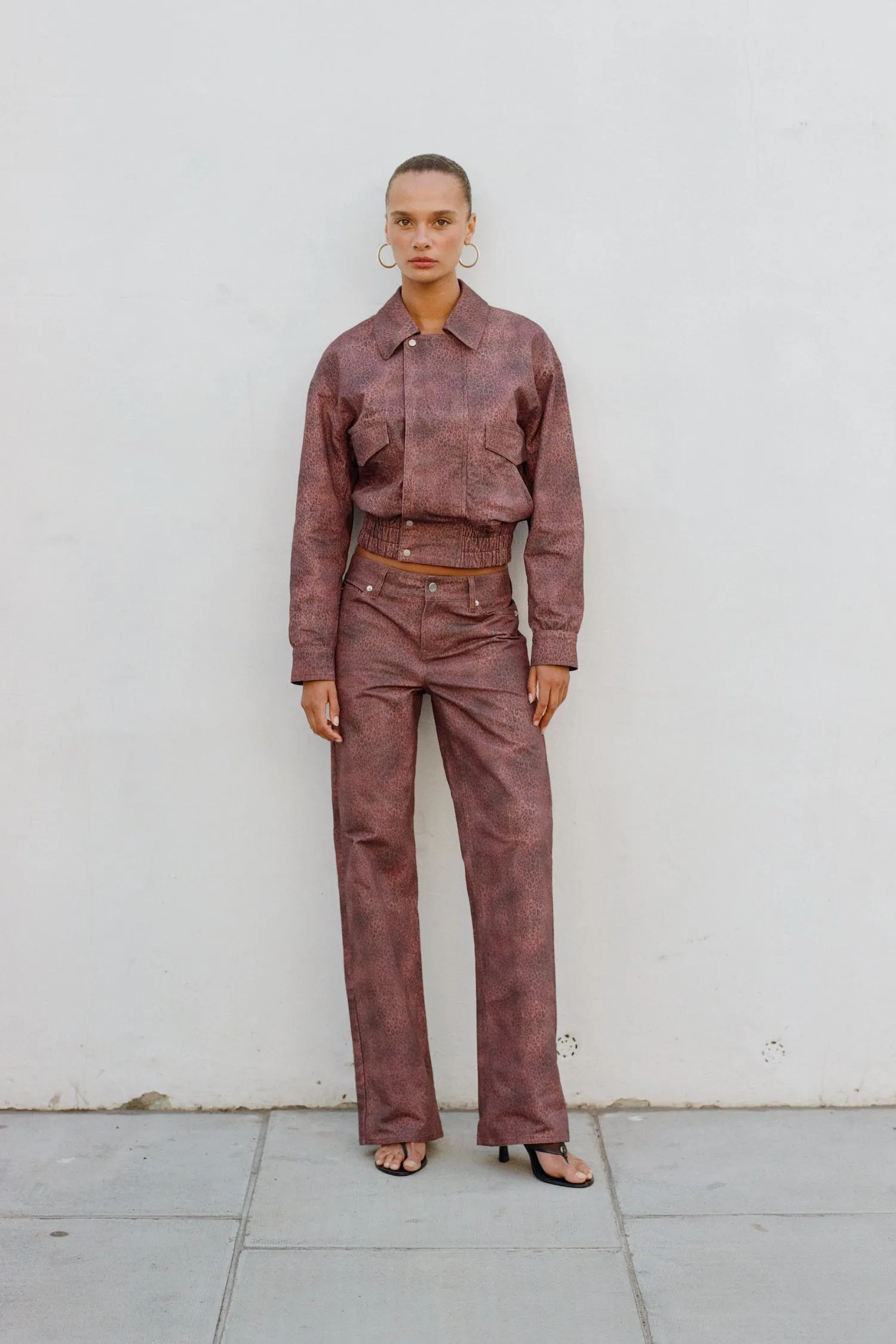 The Cicely Straight Trousers, Red Leopard sold by Peachy Den product image thumbnail 2