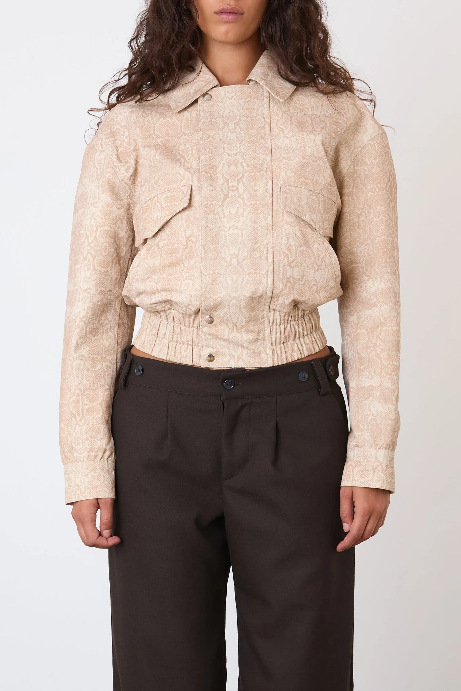 The Cicely Bomber Jacket, Sand Snake sold by Peachy Den product image thumbnail 3