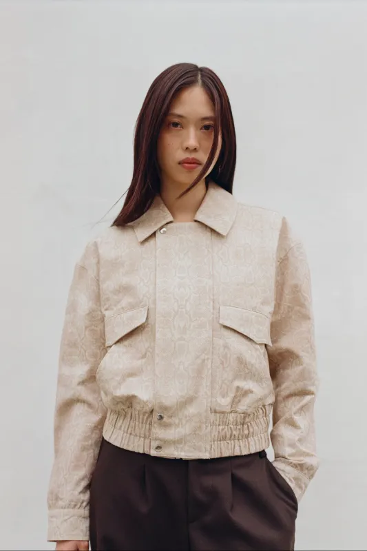 The Cicely Bomber Jacket, Sand Snake sold by Peachy Den