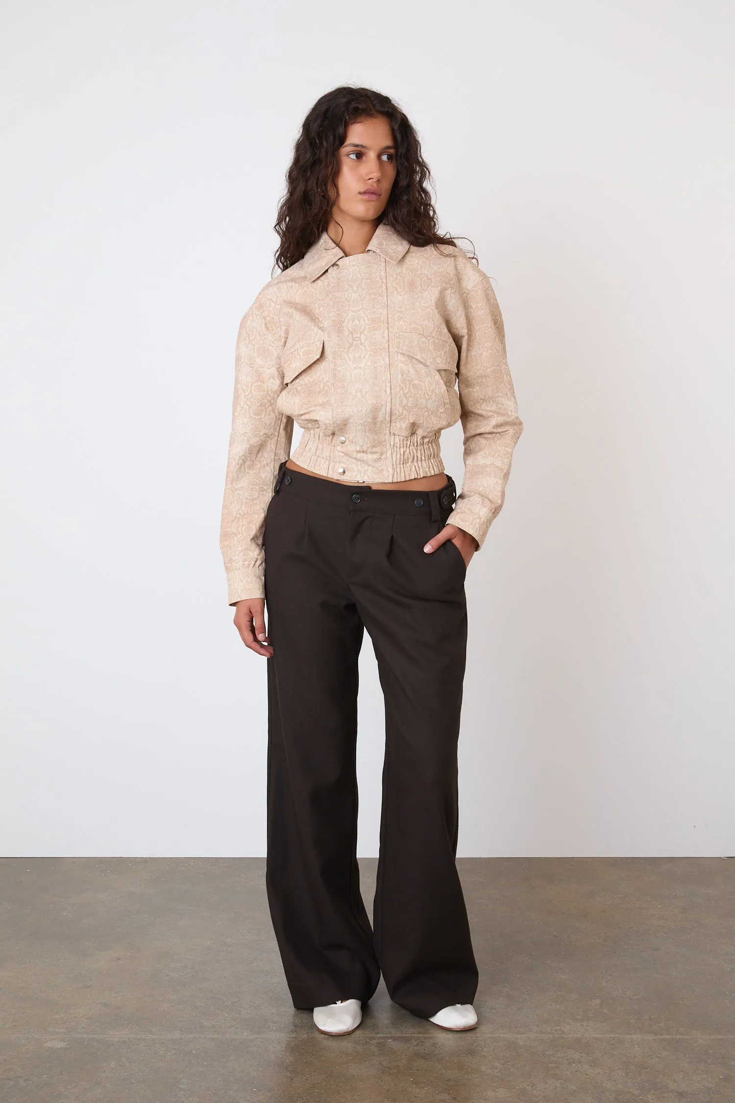 The Cicely Bomber Jacket, Sand Snake sold by Peachy Den product image thumbnail 2